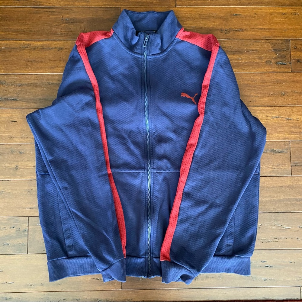 Blue and red puma jacket